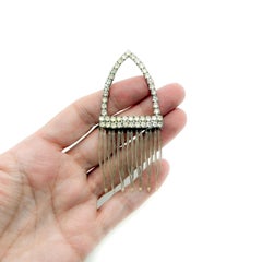 Antique Art Deco Crystal Hair Comb 1920s