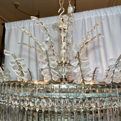 Antique Art Deco Crystal Plafonnier / Ceiling Chandelier, Circa 1925-1935.