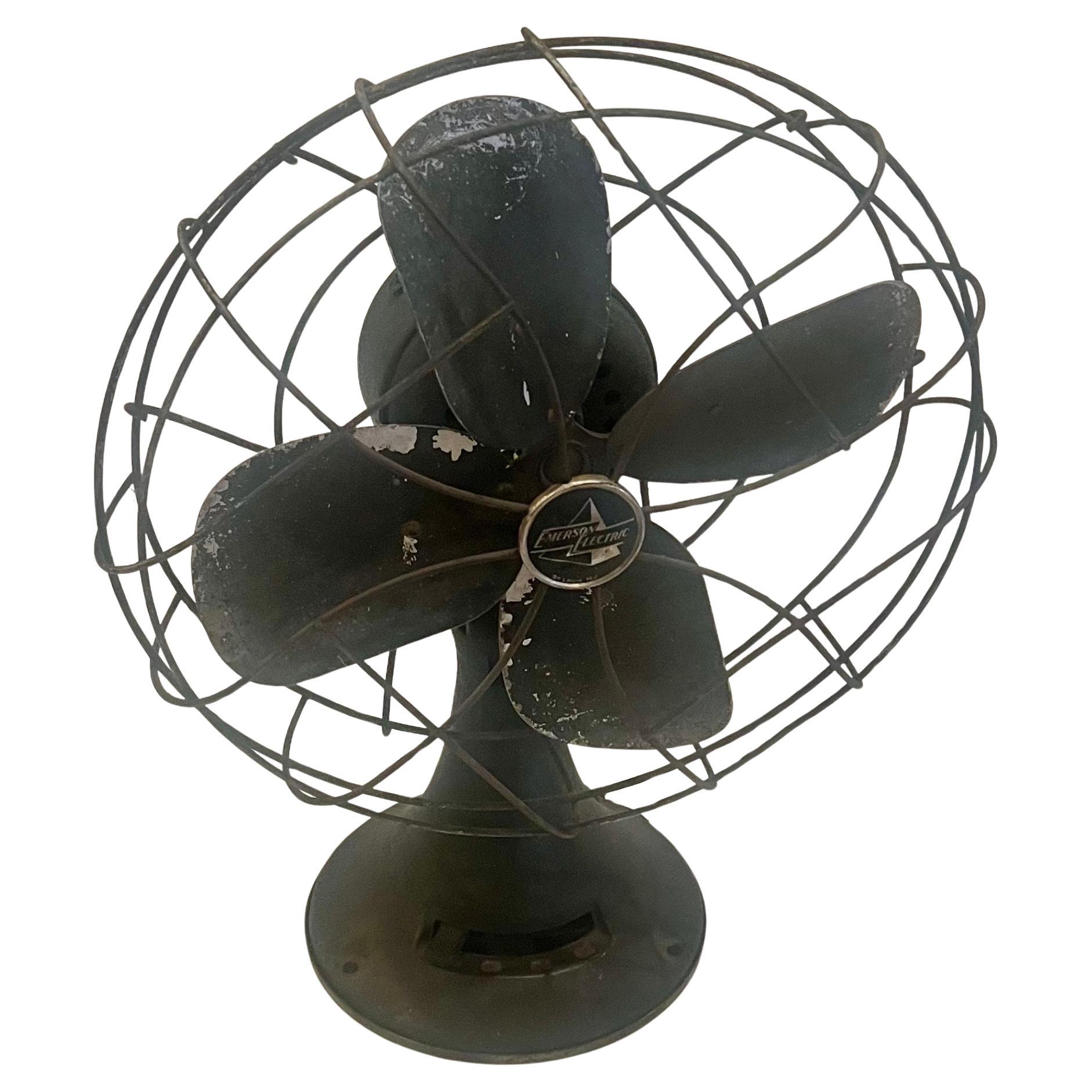 Ventilador de sobremesa Art Decó antiguo de Emerson Electric en venta