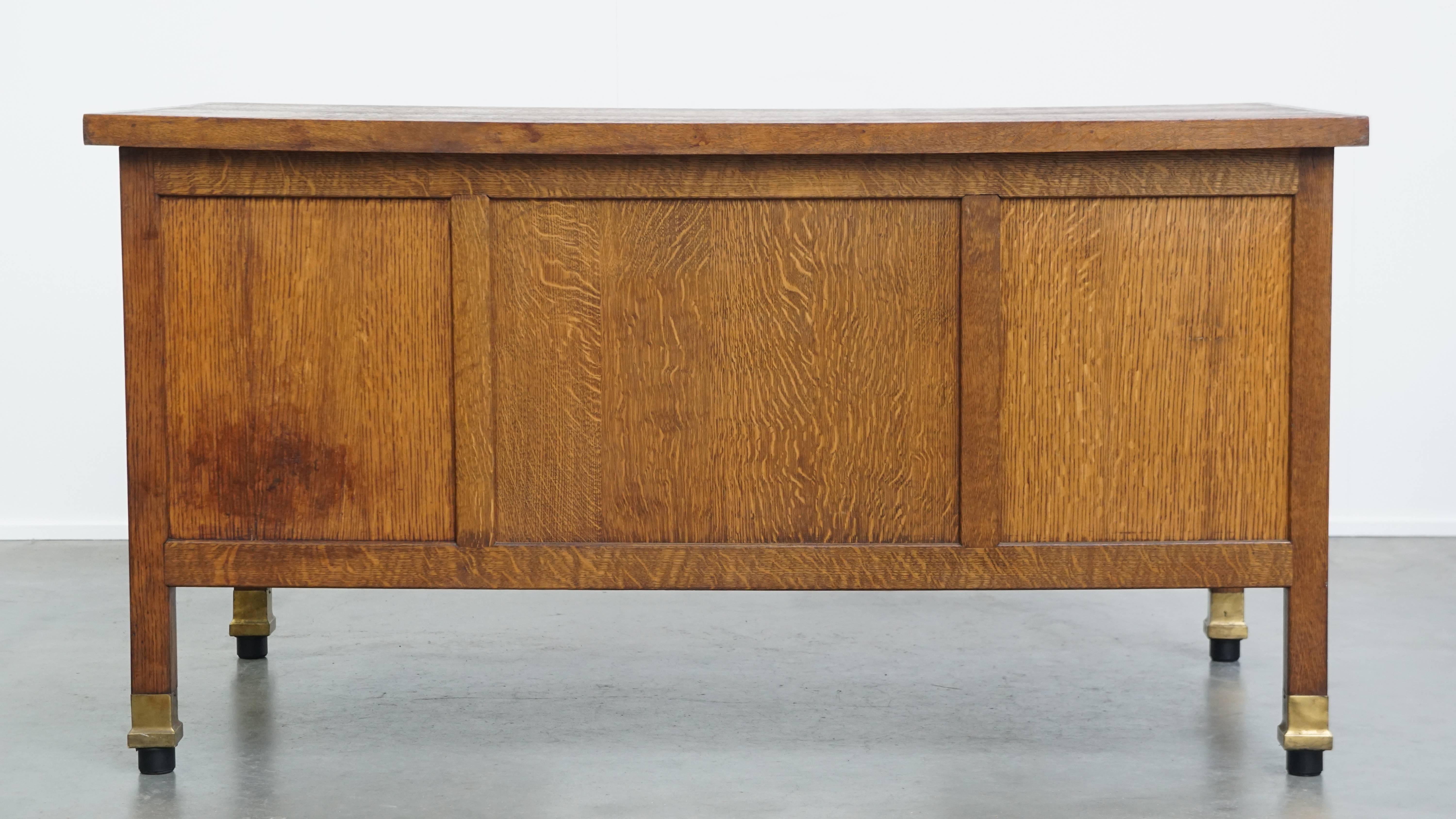 Antiguo Escritorio Art Decó de principios del siglo XX de Roble Madera en venta
