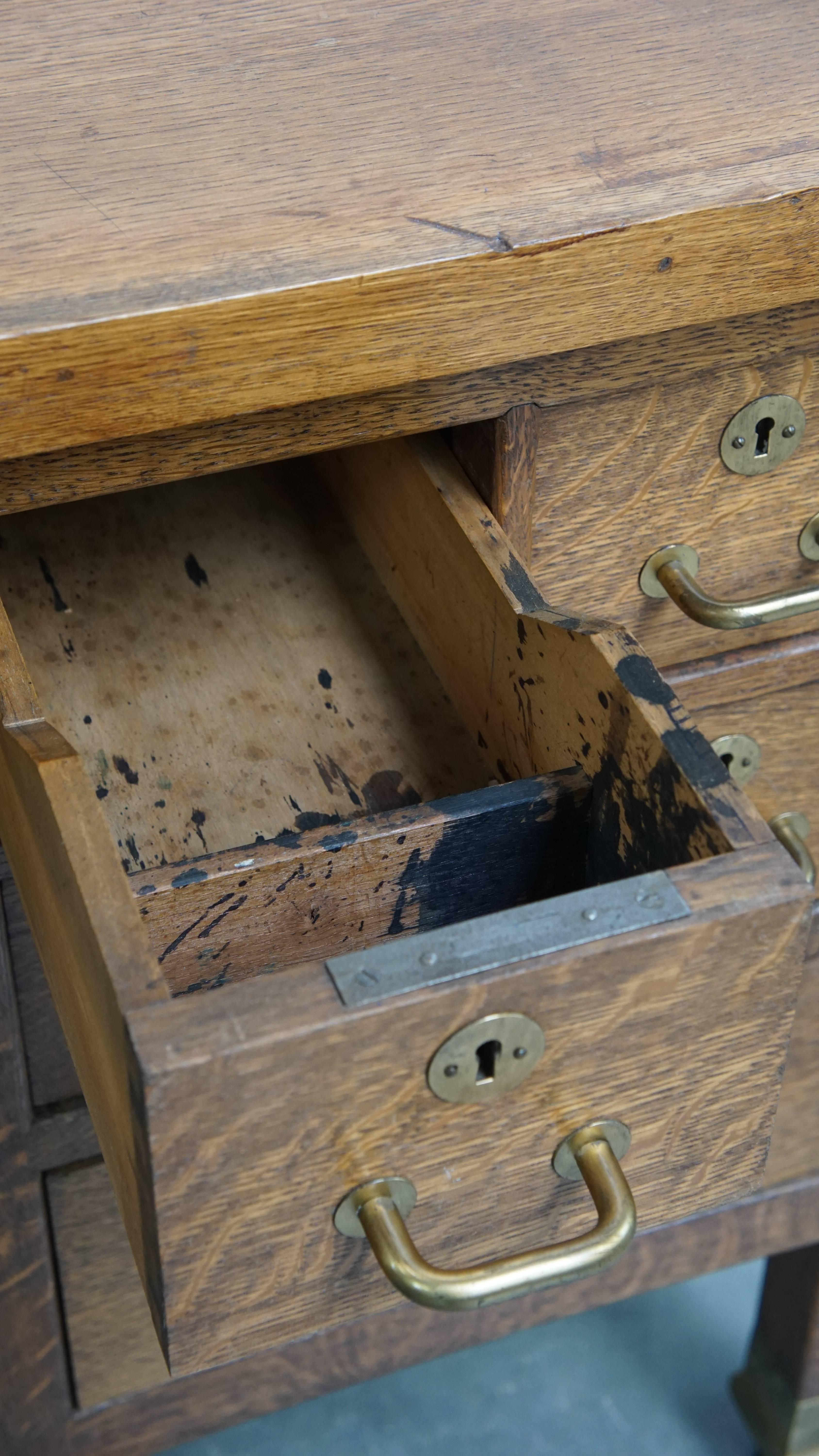 Antiguo Escritorio Art Decó de principios del siglo XX de Roble en venta 3