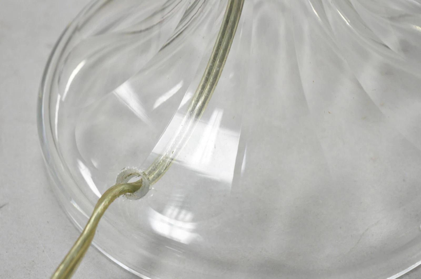 Antique Art Deco Diamond Cut Glass Column Small Petite Boudoir Table Lamps Pair im Angebot 7