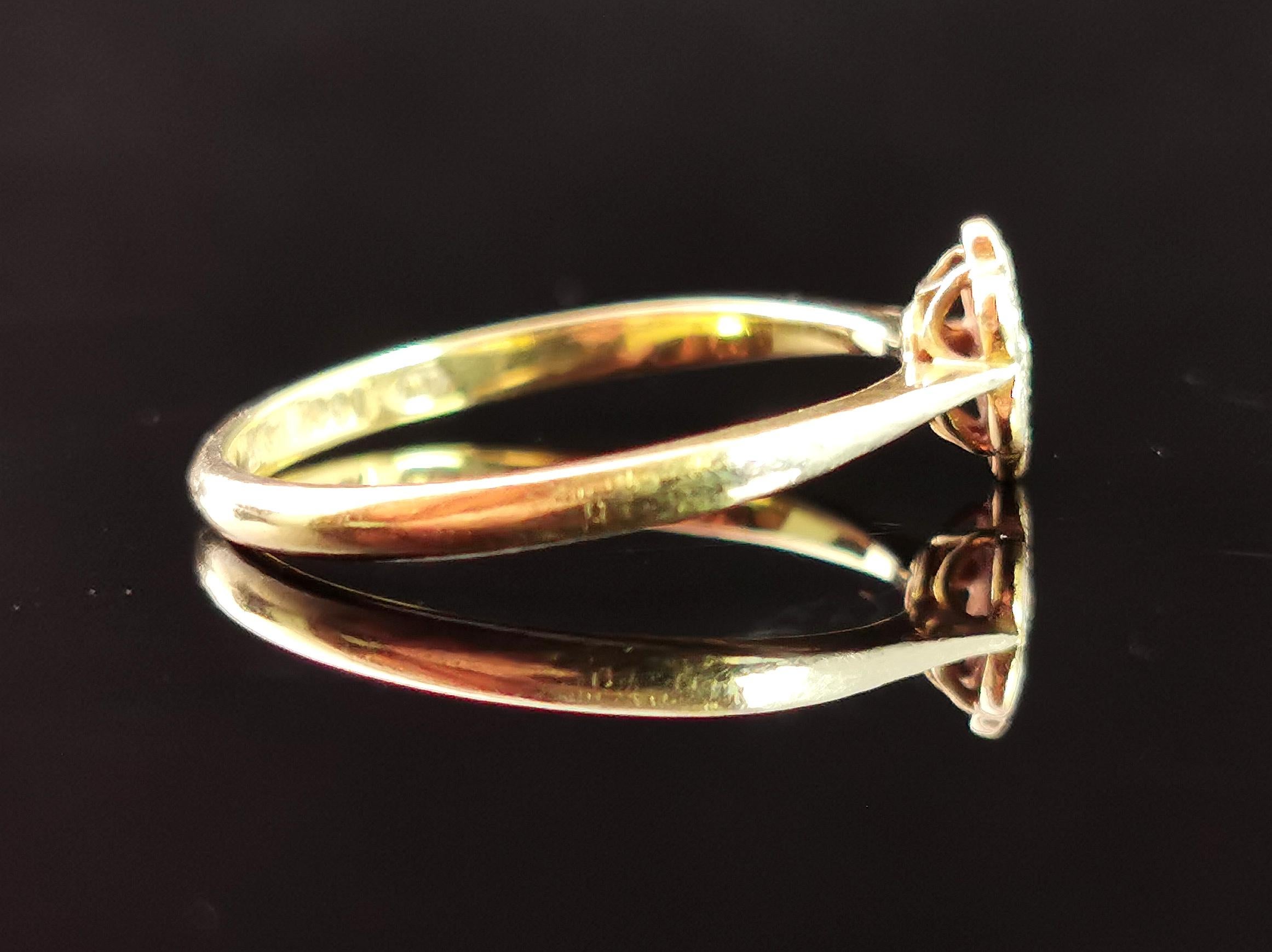 antique diamond flower ring