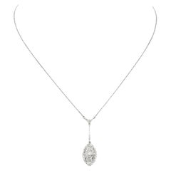 Antike Art-Déco-Diamant-Halskette