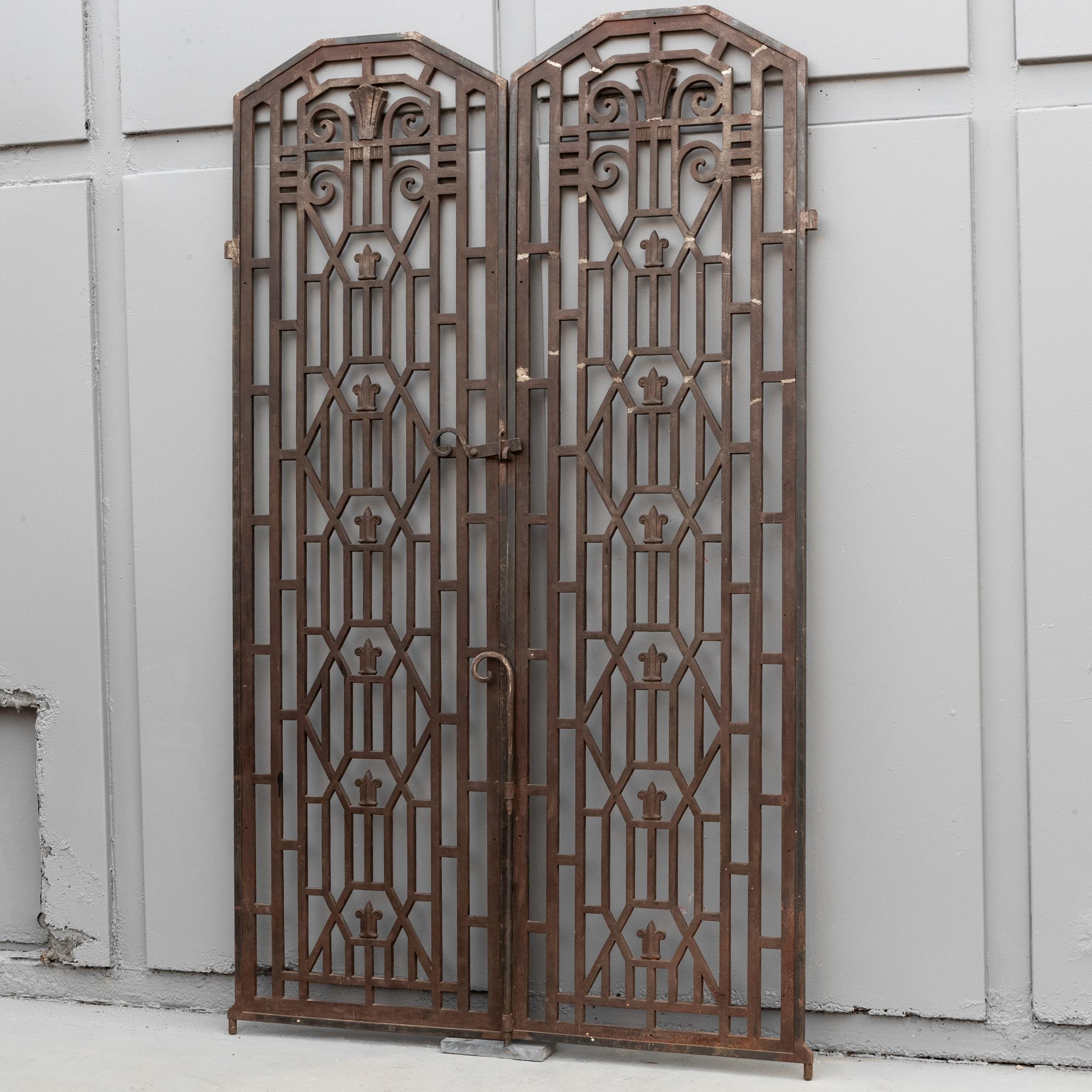 British Antique Art Deco Double Gates  Rudolph Palumbo For Sale