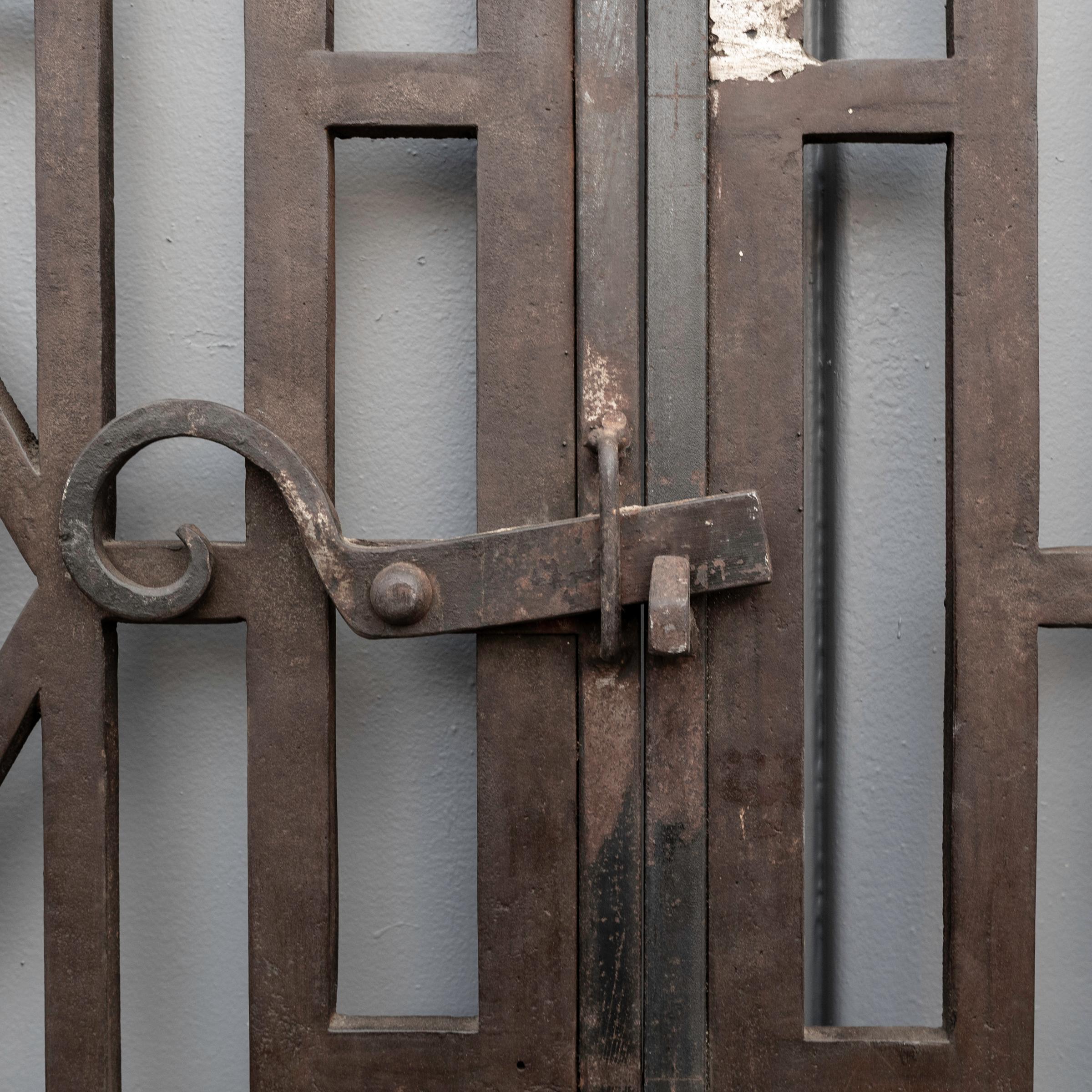 Wrought Iron Antique Art Deco Double Gates  Rudolph Palumbo For Sale