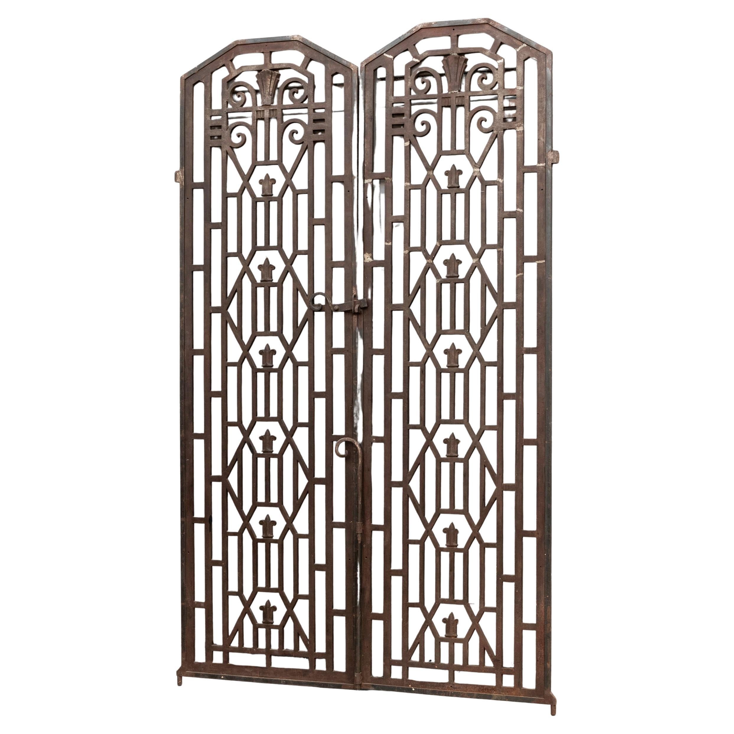 Antique Art Deco Double Gates  Rudolph Palumbo For Sale