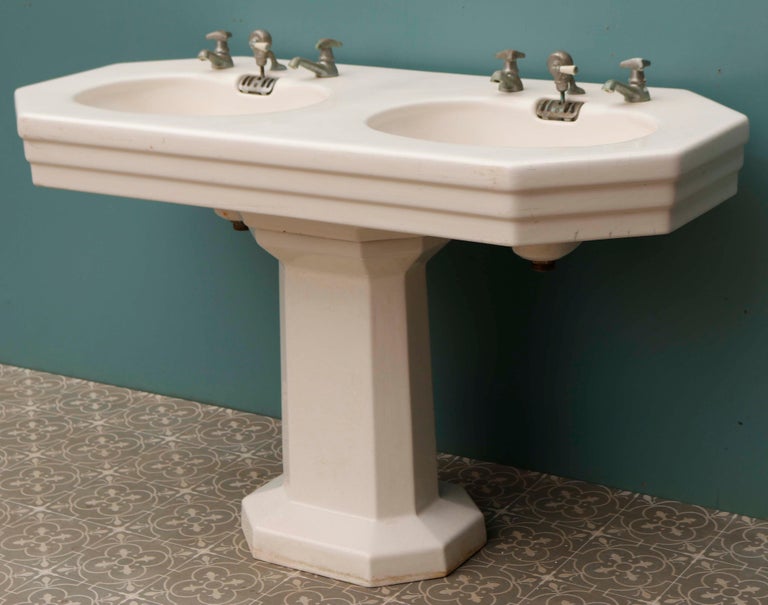 Antique Art Deco Double Sink at 1stDibs art deco sink