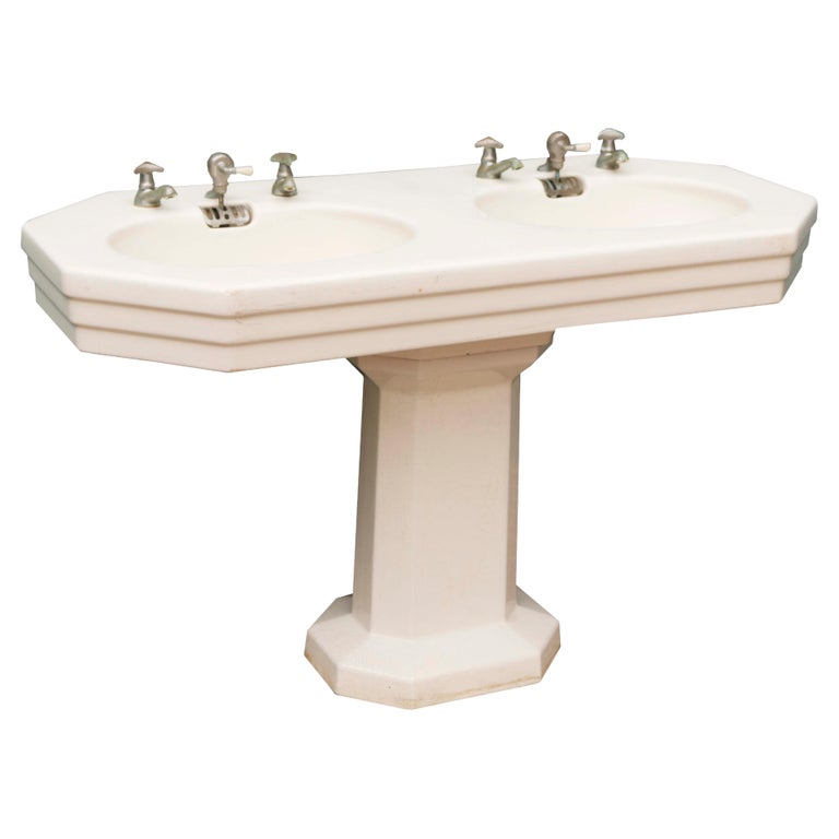 Antique Art Deco Double Sink at 1stDibs art deco sink