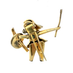 Antique Art Deco Dress Clip Female Painter Artist With Palette And Brushes