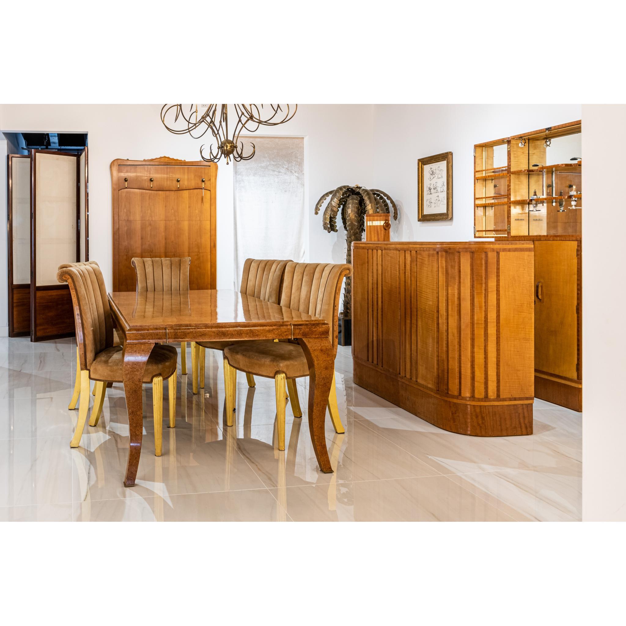 Unknown Antique Art Deco Drinks Bar / Cabinet, Maple Wood, 1920s