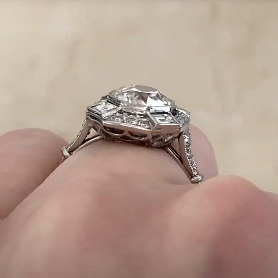 Antique Art Deco Engagement Ring, (Approx. 2.00-Carats) Old European Cut Diamond For Sale 1