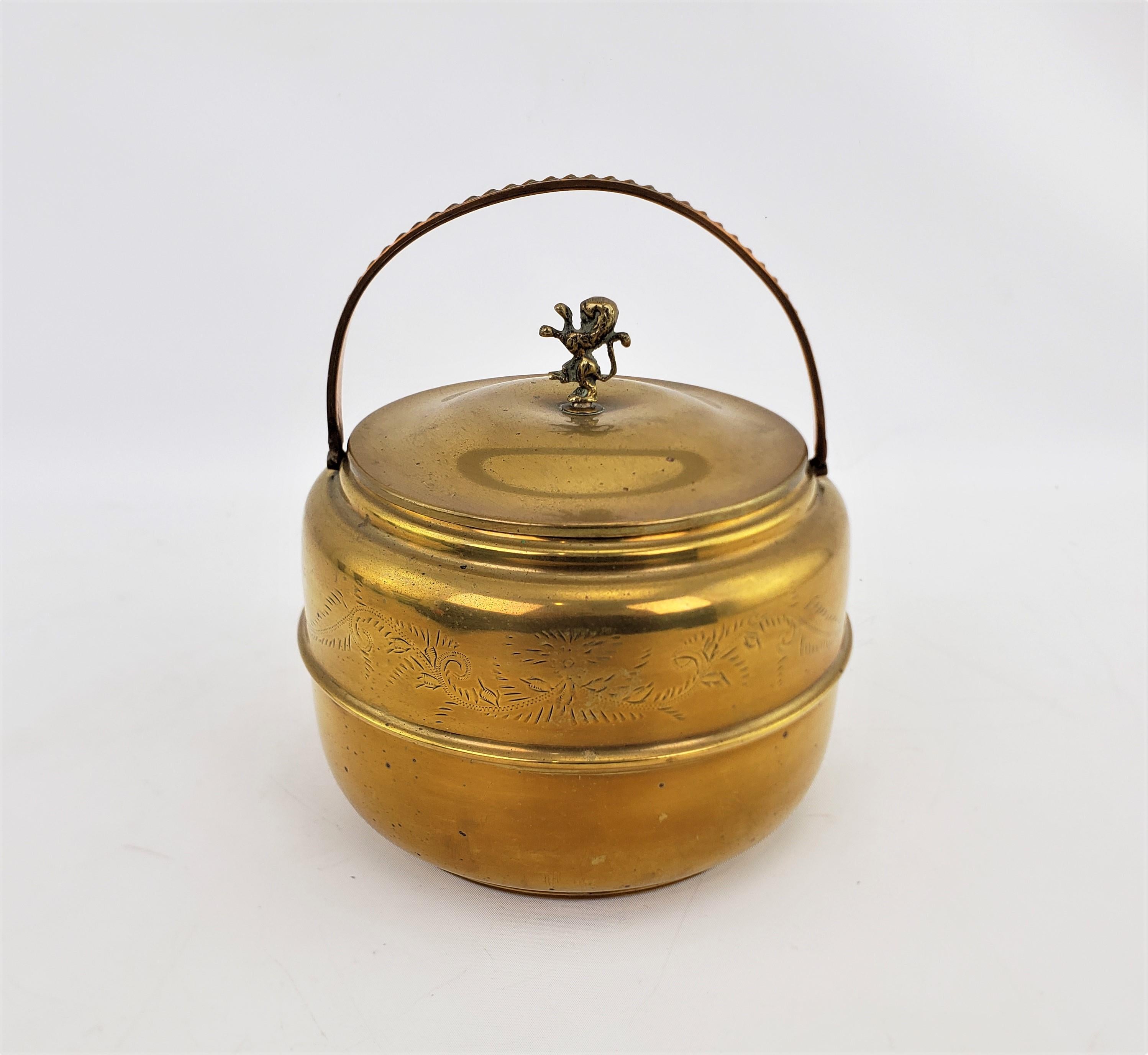 antique brass ice bucket