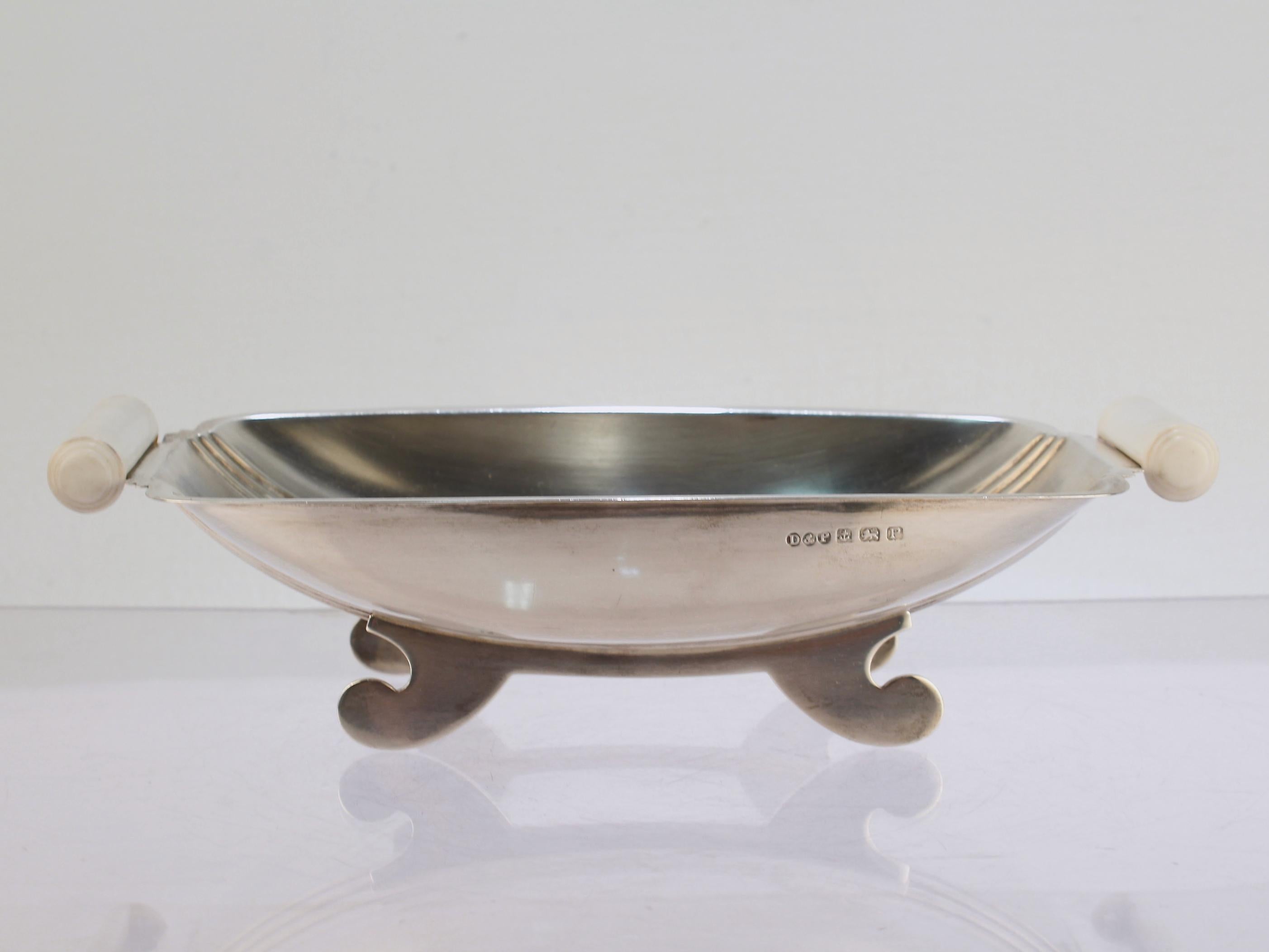 silver bowl with handles