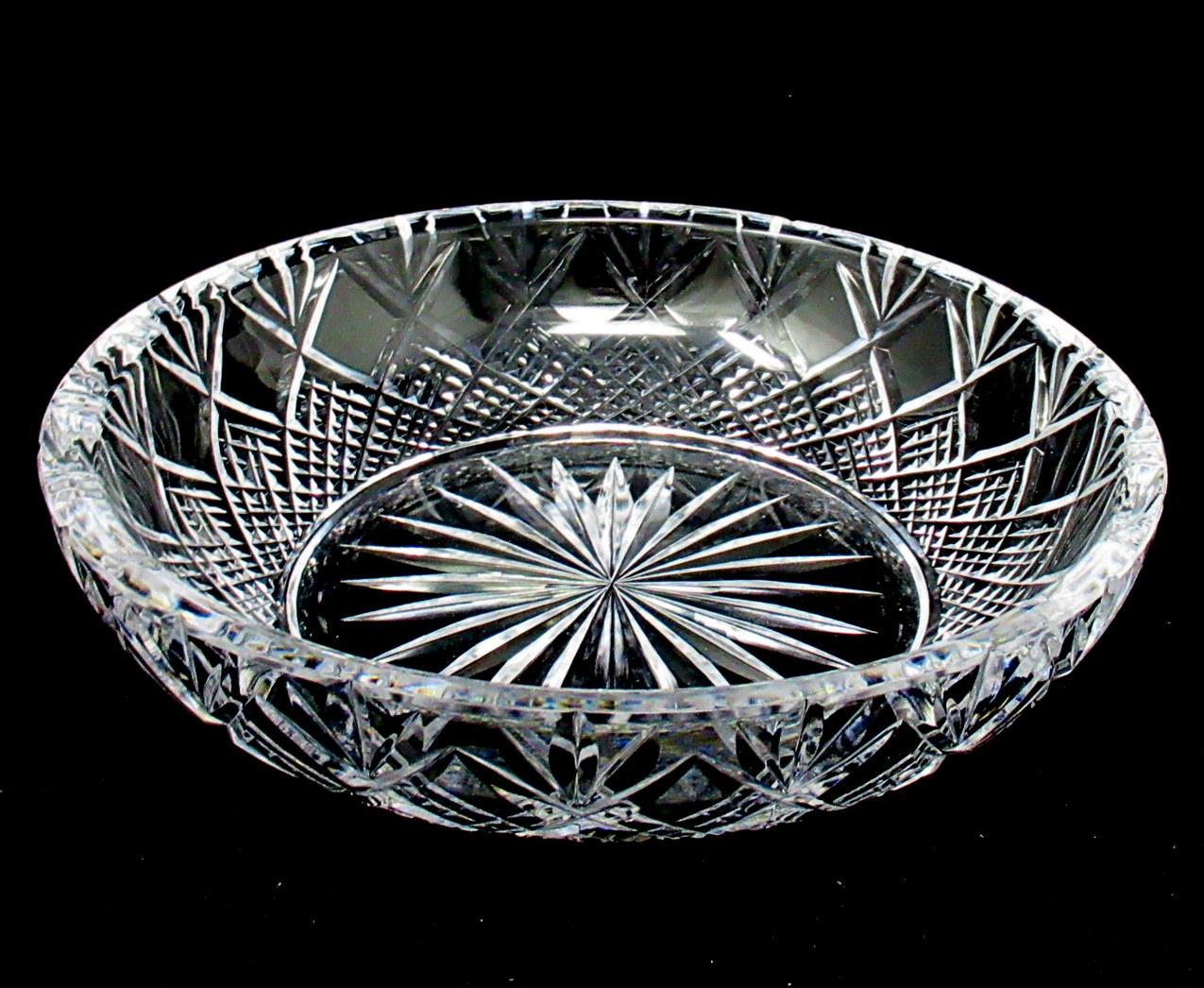 Antike englische Obstschale aus Sterlingsilber mit geschliffenem Kristall im Art déco-Stil 1924 im Angebot 4