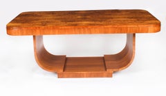 Antique Art Deco Epstein Burr Walnut Dining Table C1930