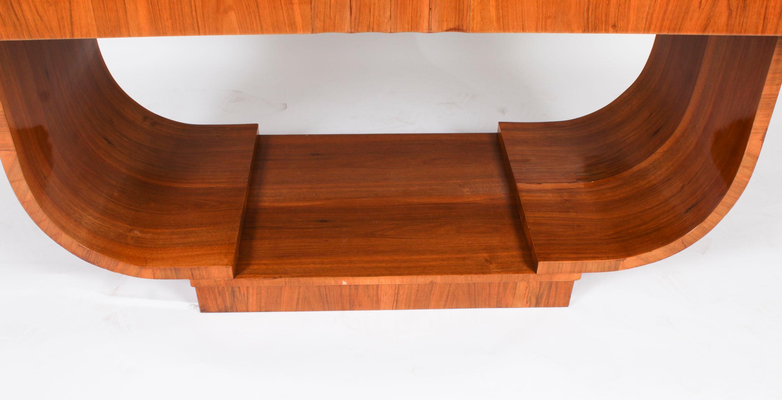 Antiker Art Deco Epstein Gratnuss Esstisch C1930 im Angebot 3