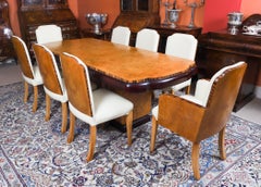 Antique Art Deco Epstein Burr Walnut Dining Table Epstein 20th Century