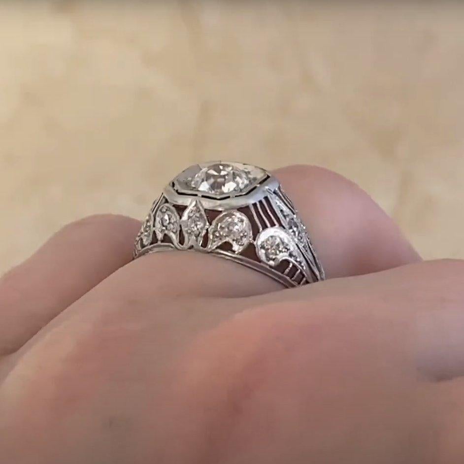 De las mujeres Antiguo Anillo de Compromiso de Diamantes Europeos de la Era Art Decó (aprox. 0,60 quilates) en venta