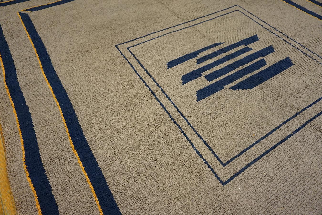 Tapis Art Déco espagnol du début du 20ème siècle ( 11'10