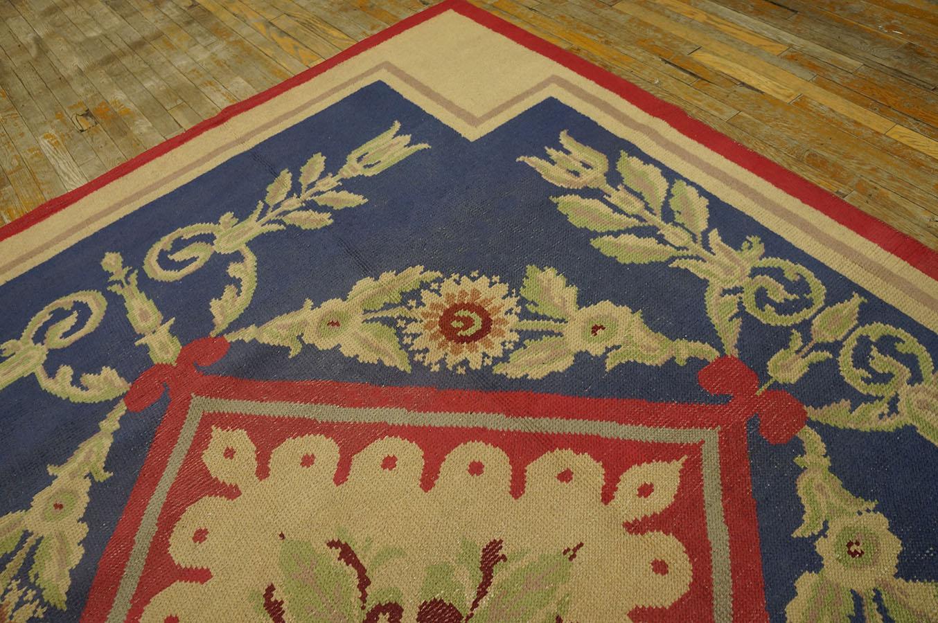 Wool 1930s French Art Deco Carpet ( 8'5