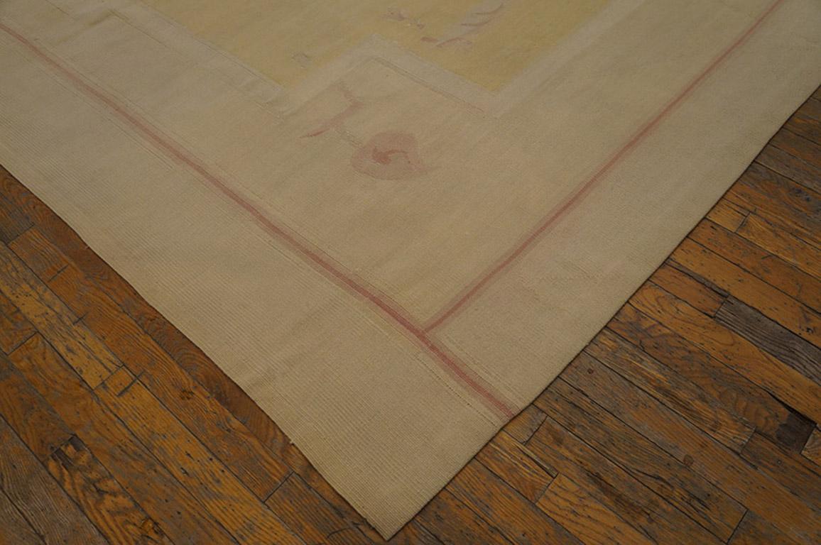 Französischer Art-déco-Abusson-Teppich aus den 1930er Jahren ( 12''10 x 16''8'' - 392 x 508 ) (Handgewebt) im Angebot