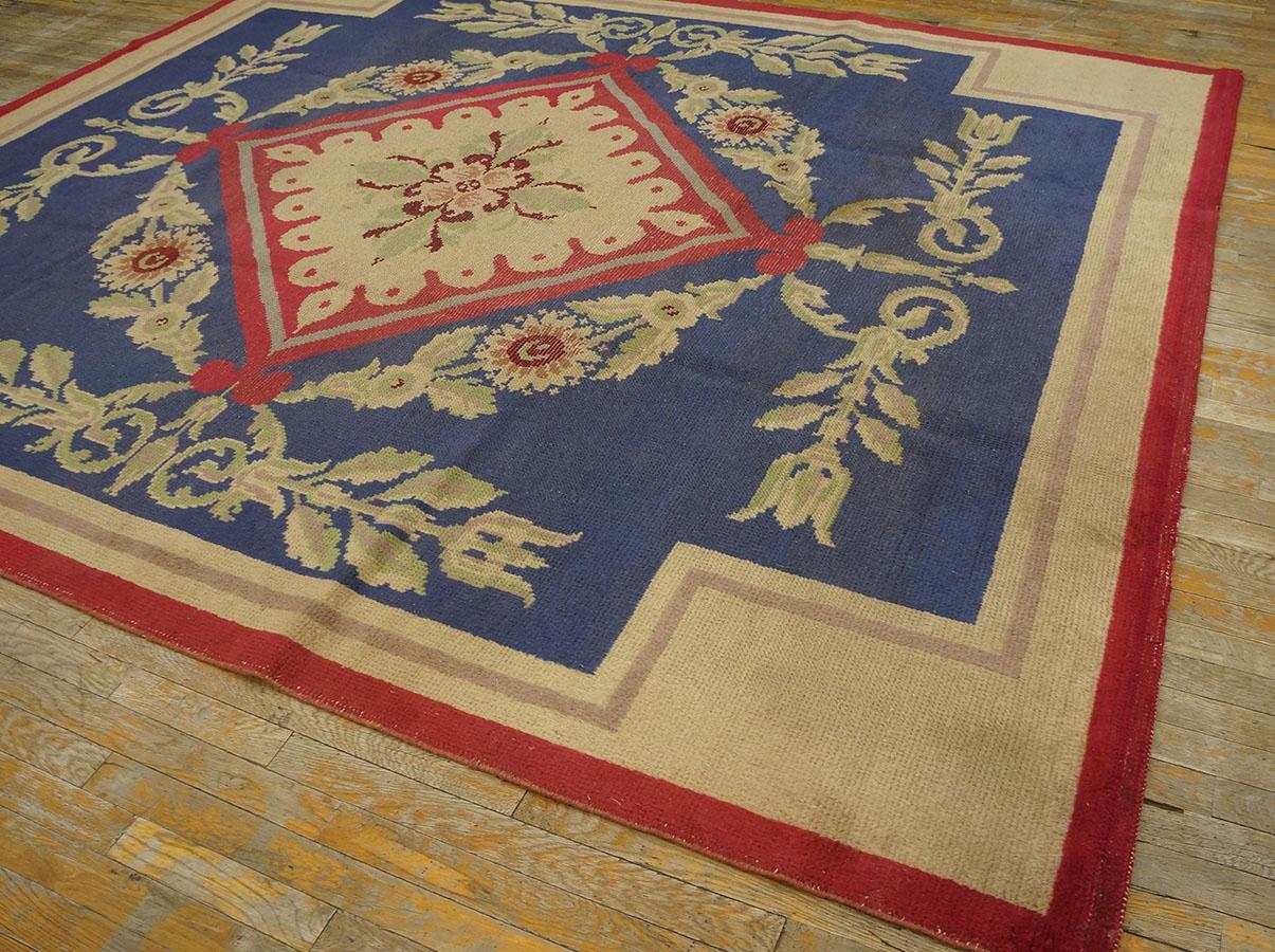 Hand-Knotted 1930s French Art Deco Carpet ( 8'5