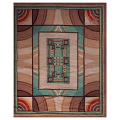 1920s English Art Deco Carpet ( 7'4" x 9' - 225 x 275 cm )