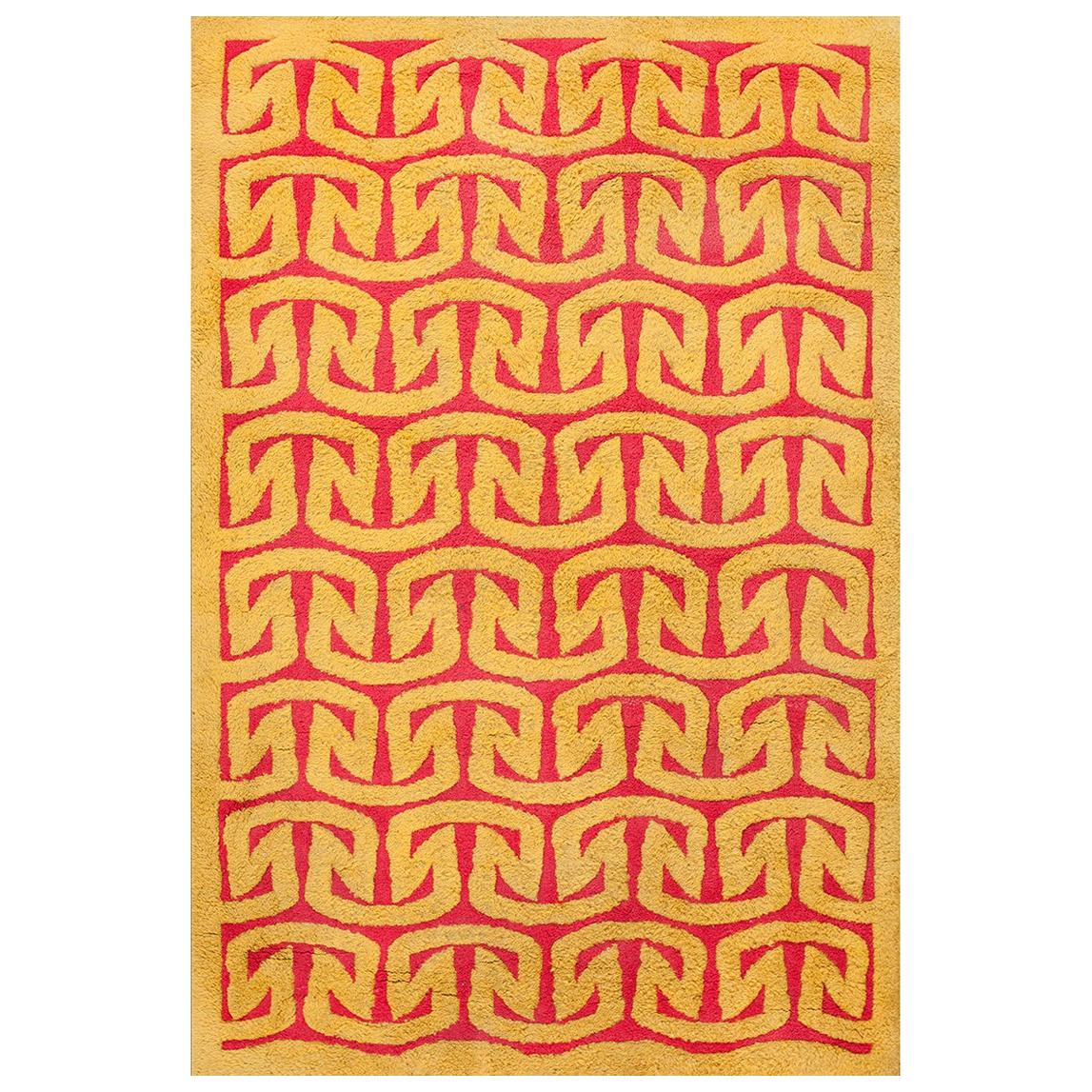 Spanischer moderner Teppich aus der Mitte des 20. Jahrhunderts ( 4' x 6'2" - 122 x 188)