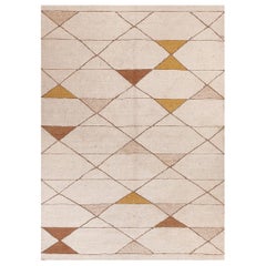 1930s French Art Deco Flat-Weave Carpet ( 4'9" x 6'8" - 145 x 203 )