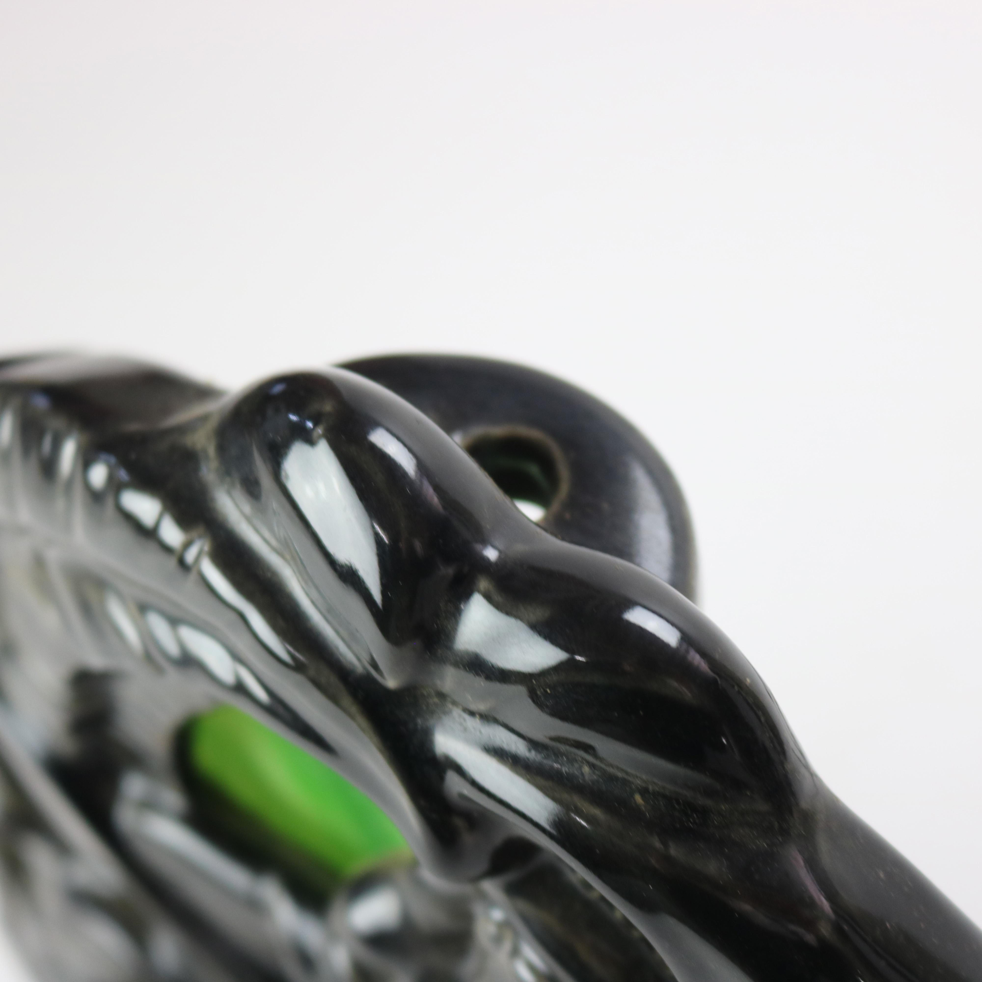 Lampe de table ancienne Art Deco Figural Pottery and Slag Glass C1930 en vente 6