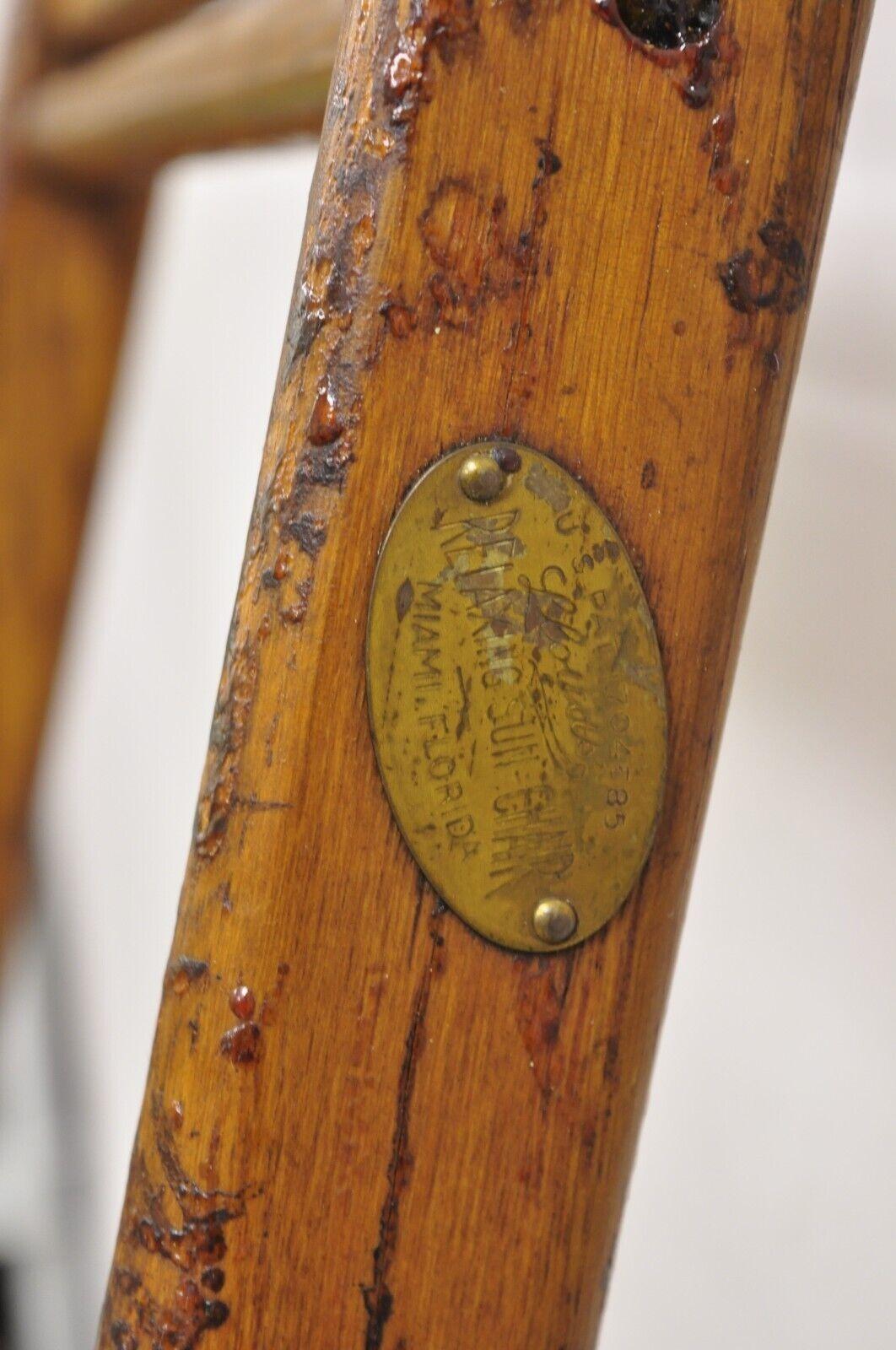 Antiker Art-Déco-Deckenstuhl aus klappbarem Eichenholz mit Dampfschiff-Liegesesessel von Lloyd's (20. Jahrhundert) im Angebot