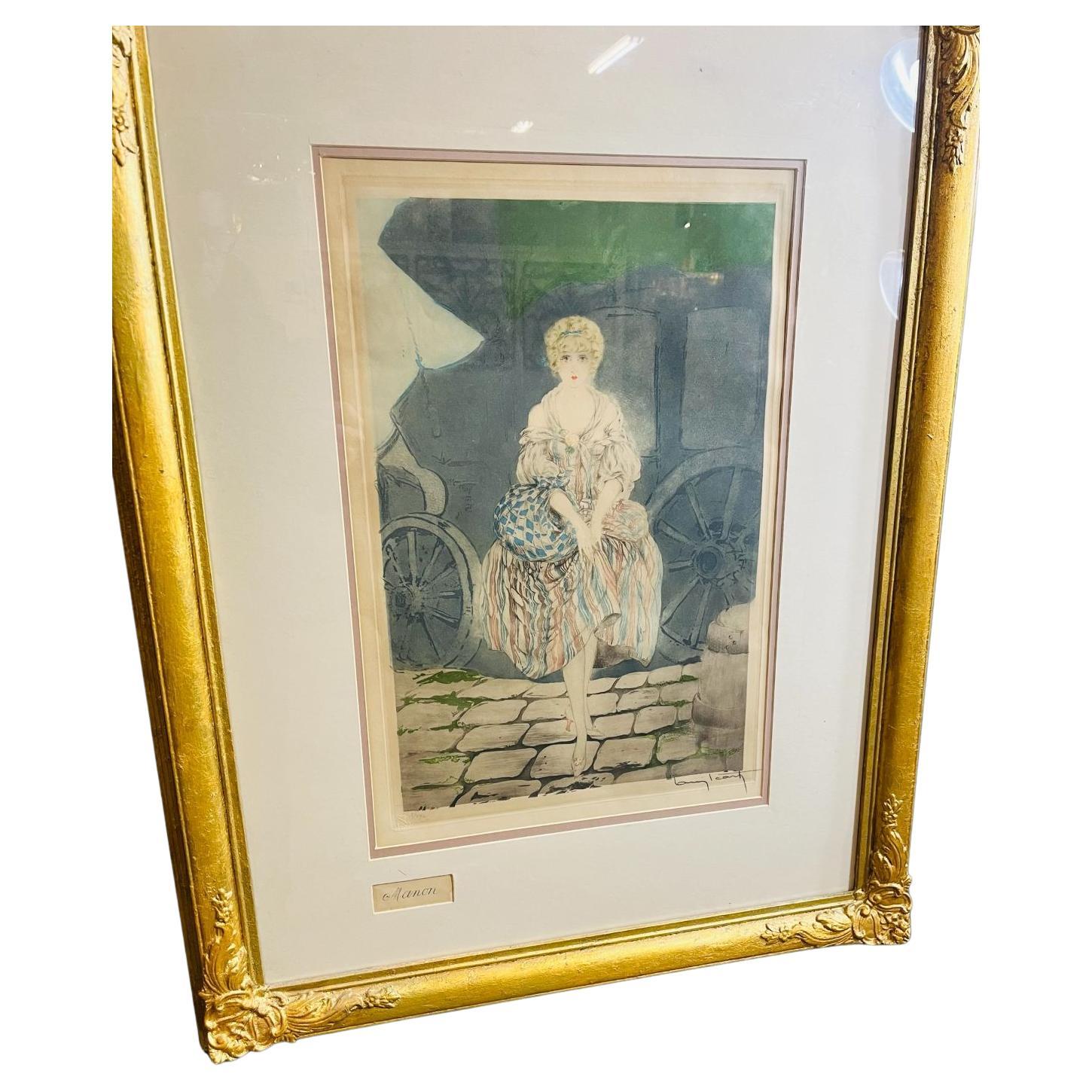 Stampa antica Art Deco Louis Icart intitolata 