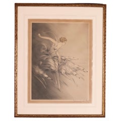 Antique Art Deco Framed Louis Icart Print “Zest”, Signed, circa 1920