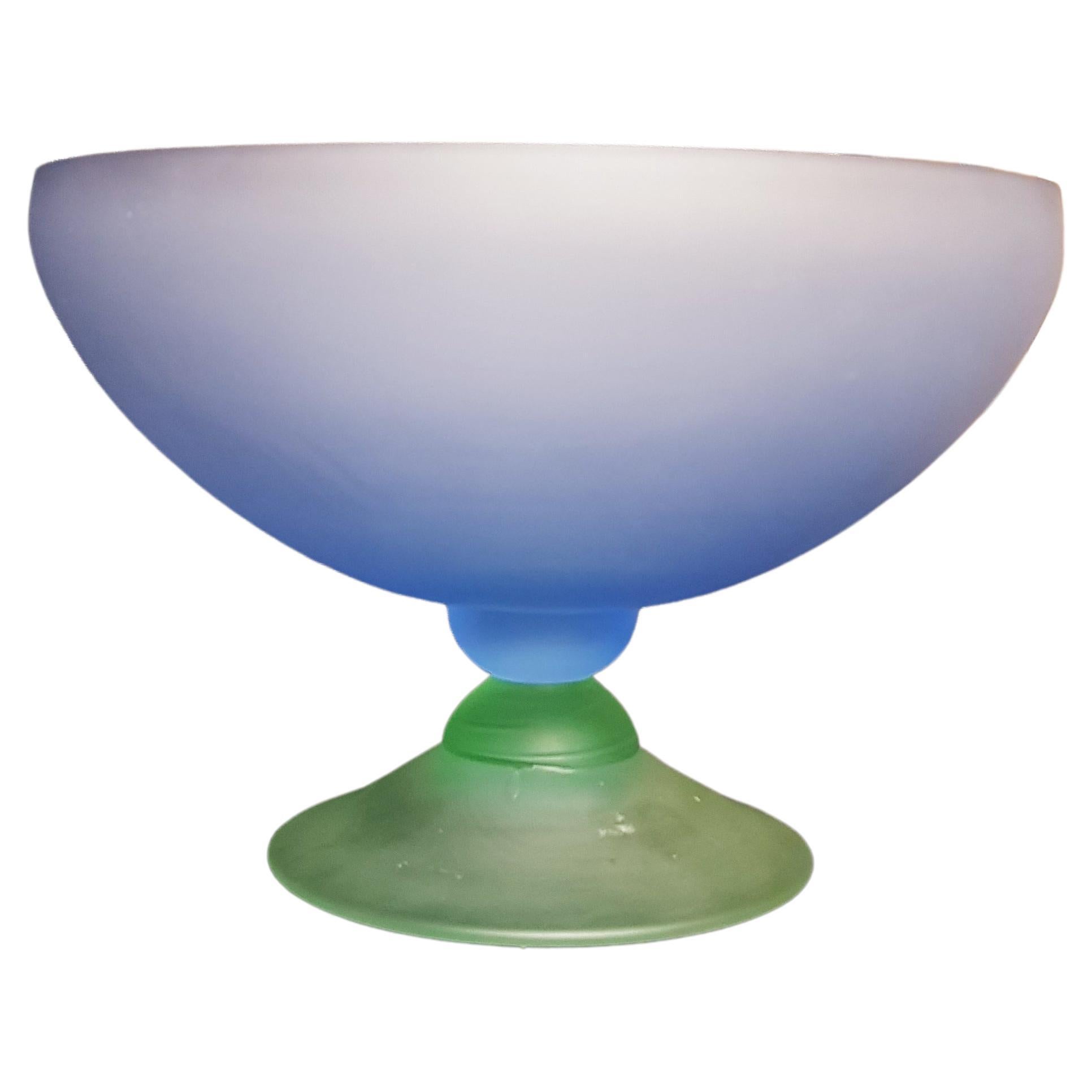 Antique art Deco French satin frosted glass bowl  For Sale