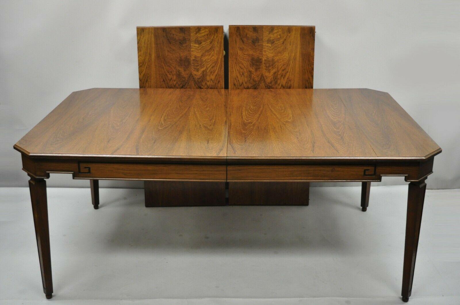 Antique Art Deco French Style Rosewood Dining Room Table with 2 Leaves