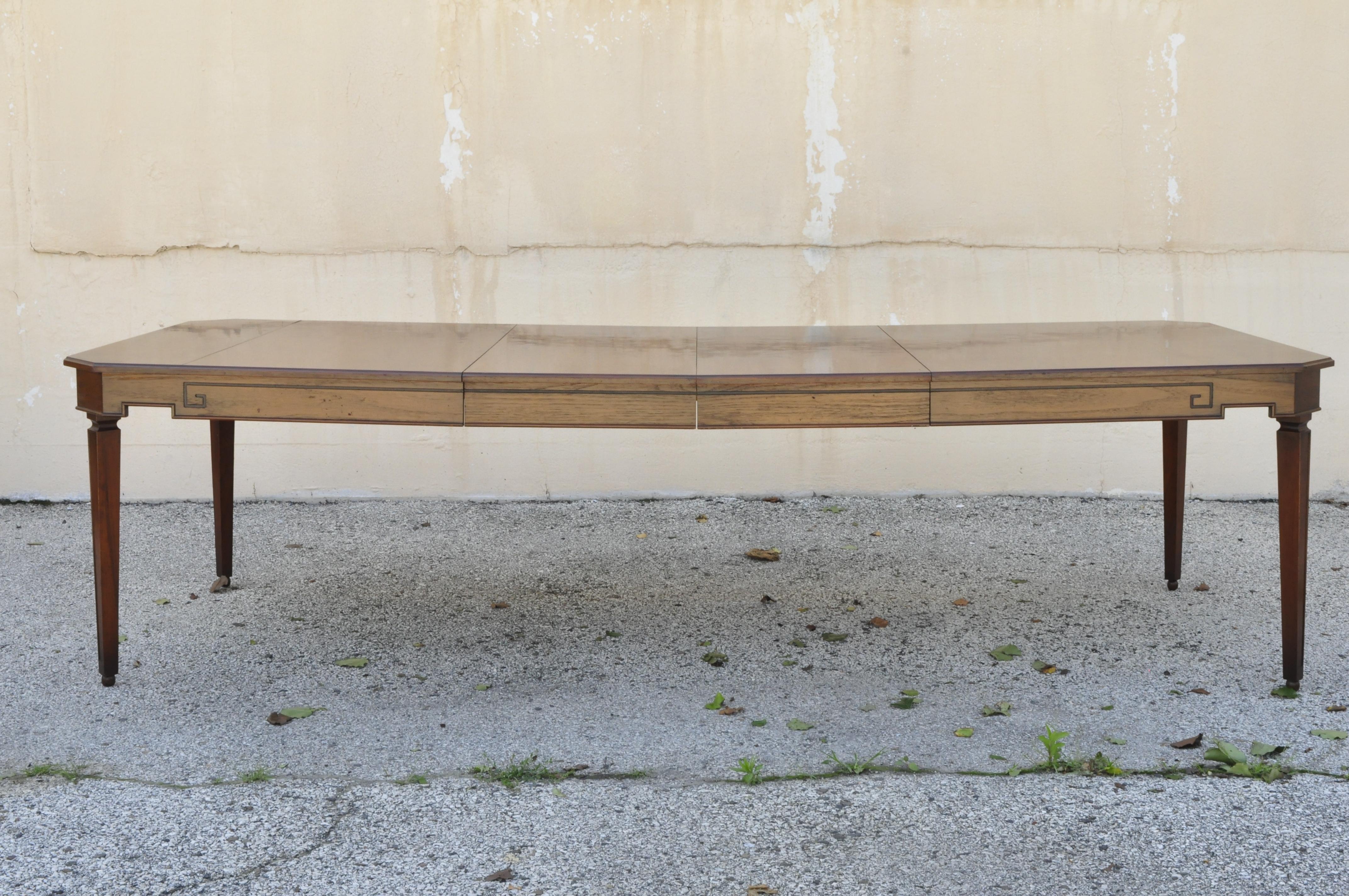 Antique Art Deco French Style Rosewood Dining Room Table with 2 Leaves