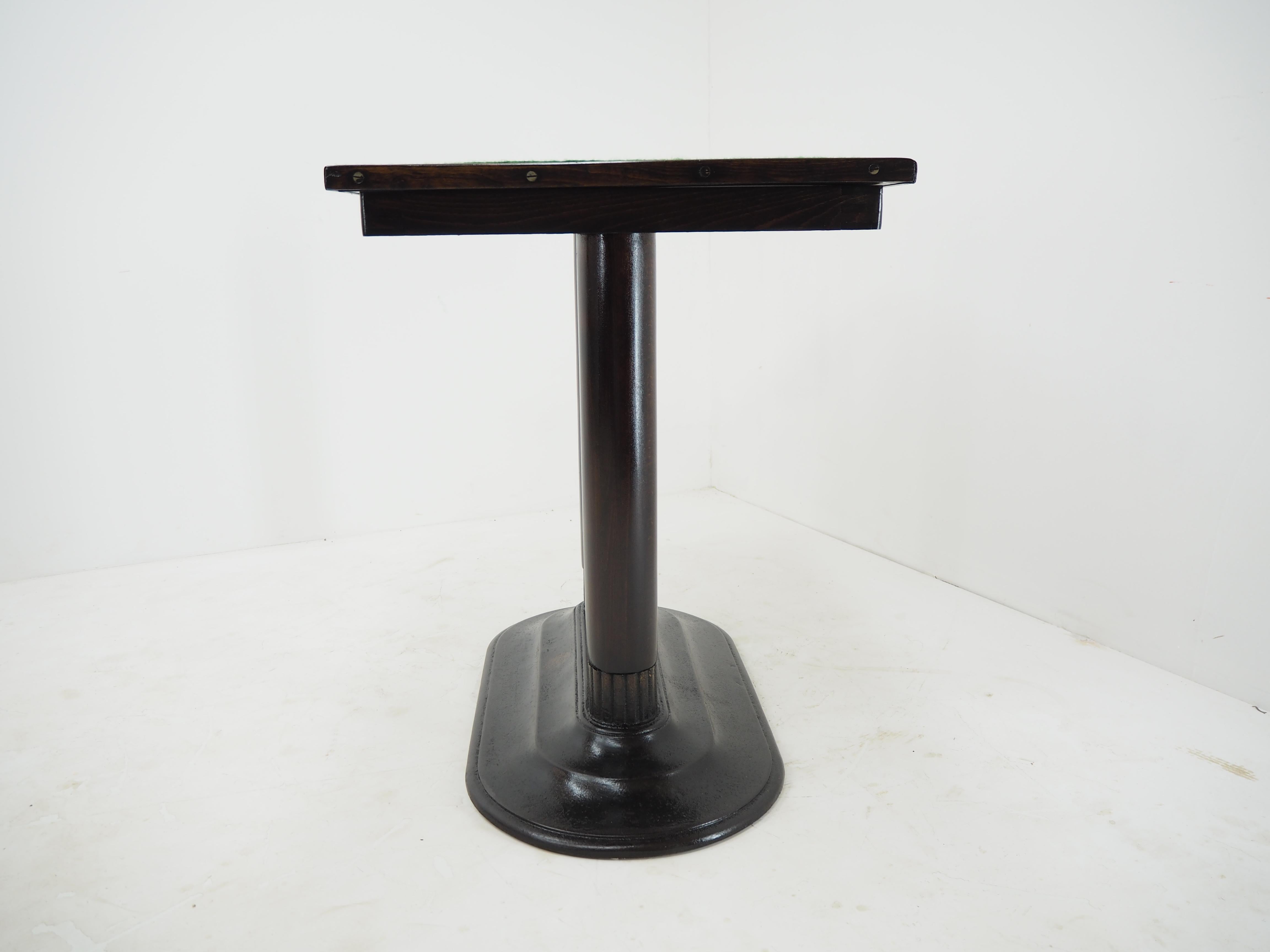 Antique Art Deco Game Table with Iron Base, 1920s For Sale 3