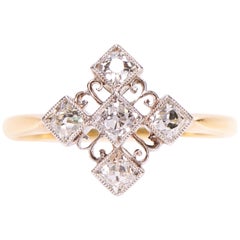 Antique, Art Deco, Geometric Diamond Engagement Ring