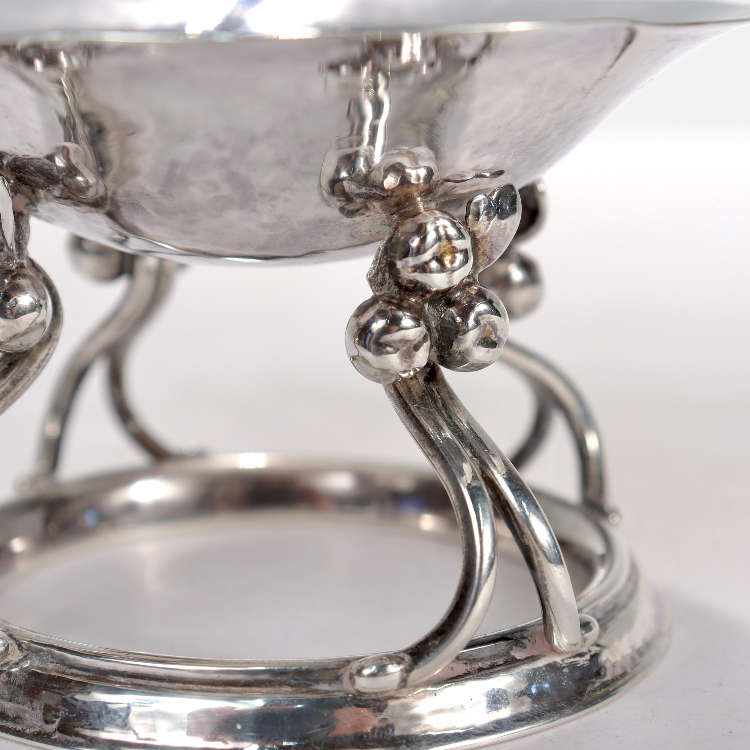 Antique Art Deco Georg Jensen Sterling Silver Footed Dish or Bowl Model No 15 For Sale 11