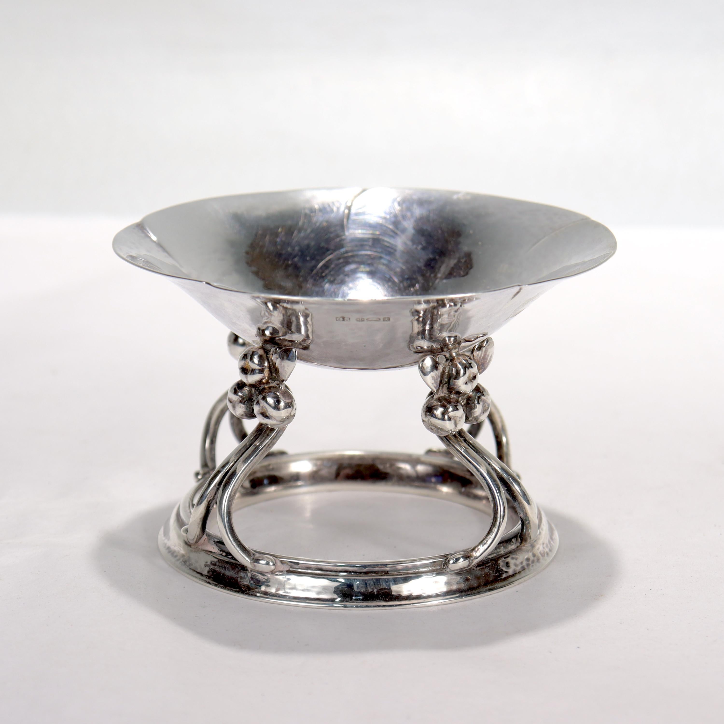 A fine antique sterling silver footed dish or bowl.

In sterling silver.

By Georg Jensen.

Model no. 15

Struck with English import marks to the side and dated for 1924.

Simply a rare and wonderful Jensen bowl!

Date:
1924

Overall Condition:
It