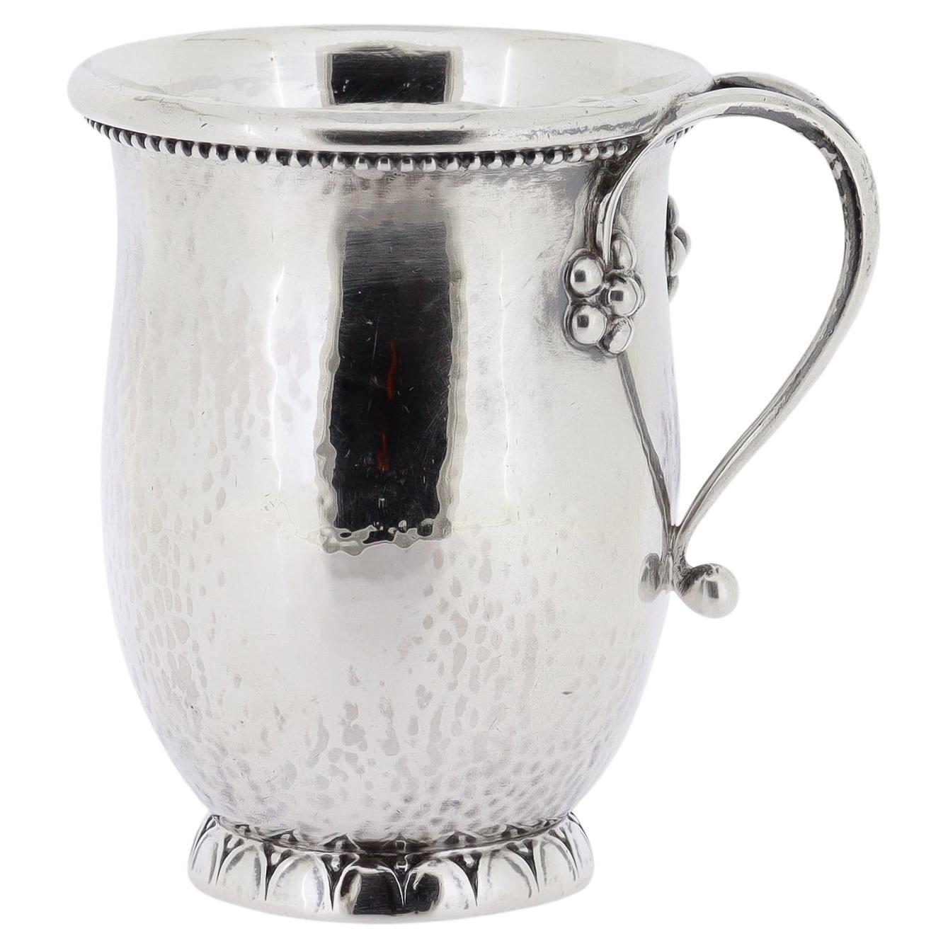 Antique Art Deco Georg Jensen Sterling Silver Mug or Cup Model No. 427A For Sale