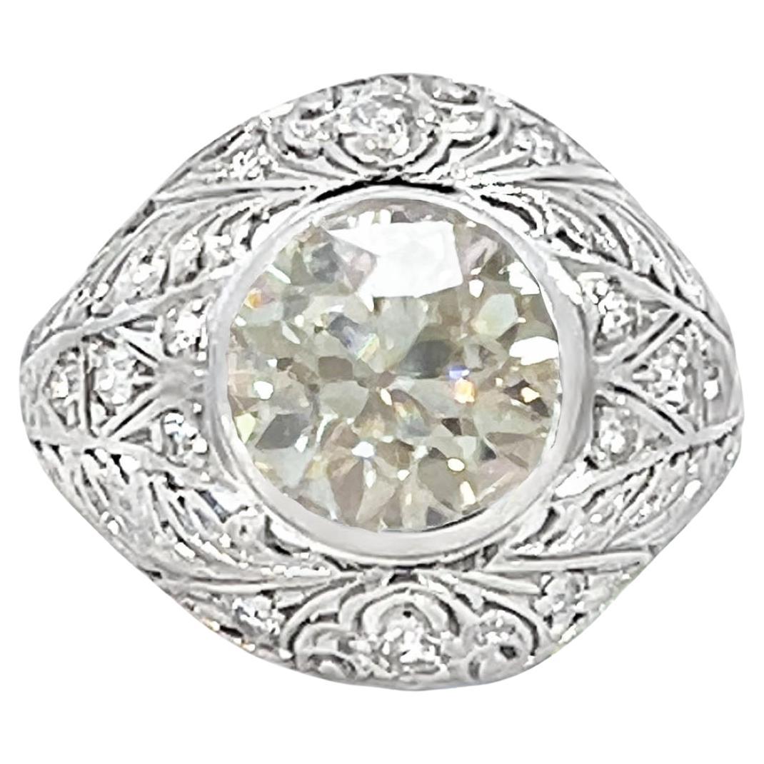 Antique Art Deco GIA Certified Engagement Diamond Ring