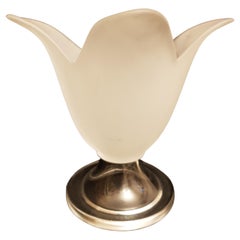 Vintage Art Deco Glass satin Flower Vase