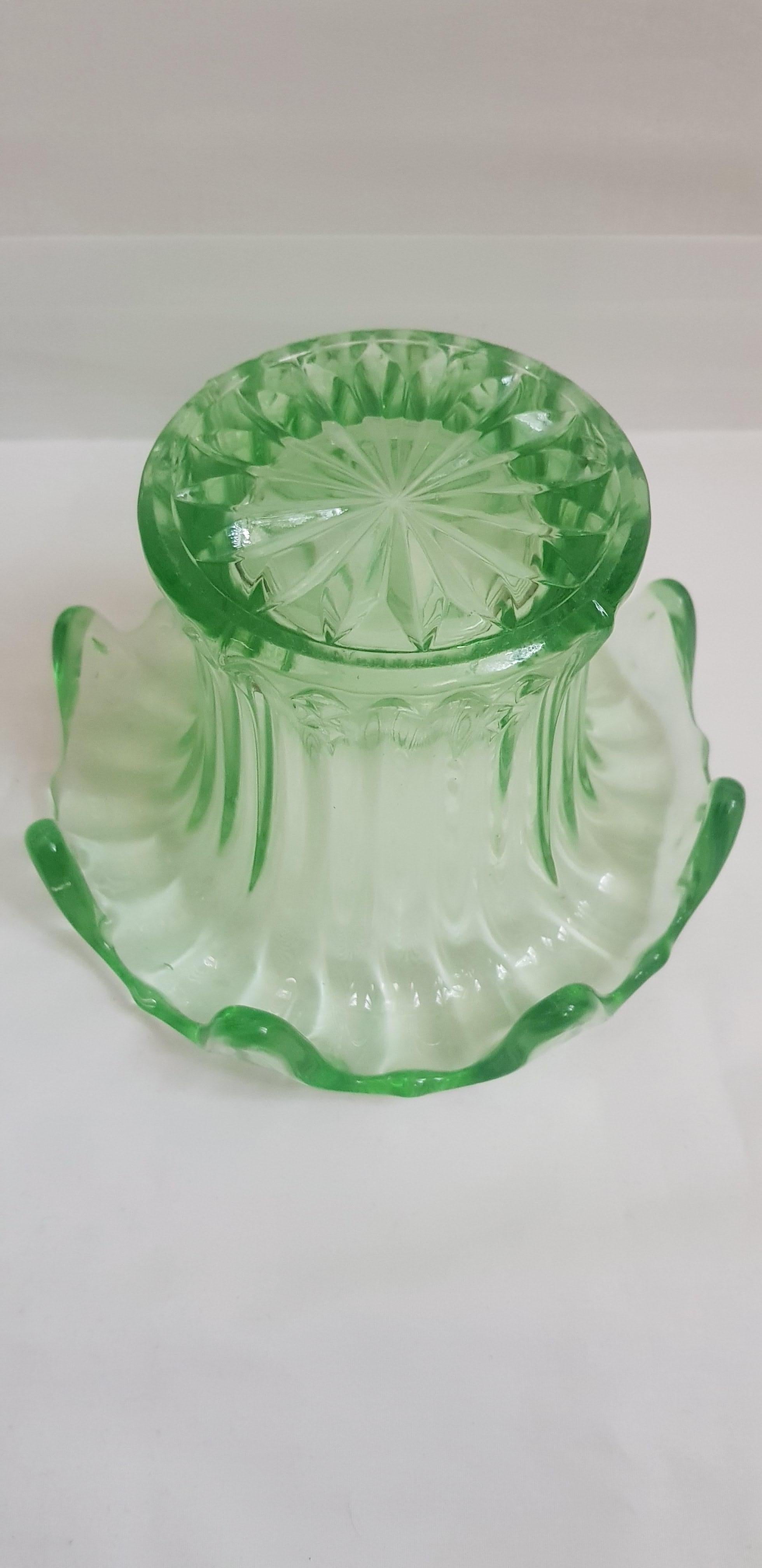Early 20th Century Antique Art Deco Glass Vase For Sale