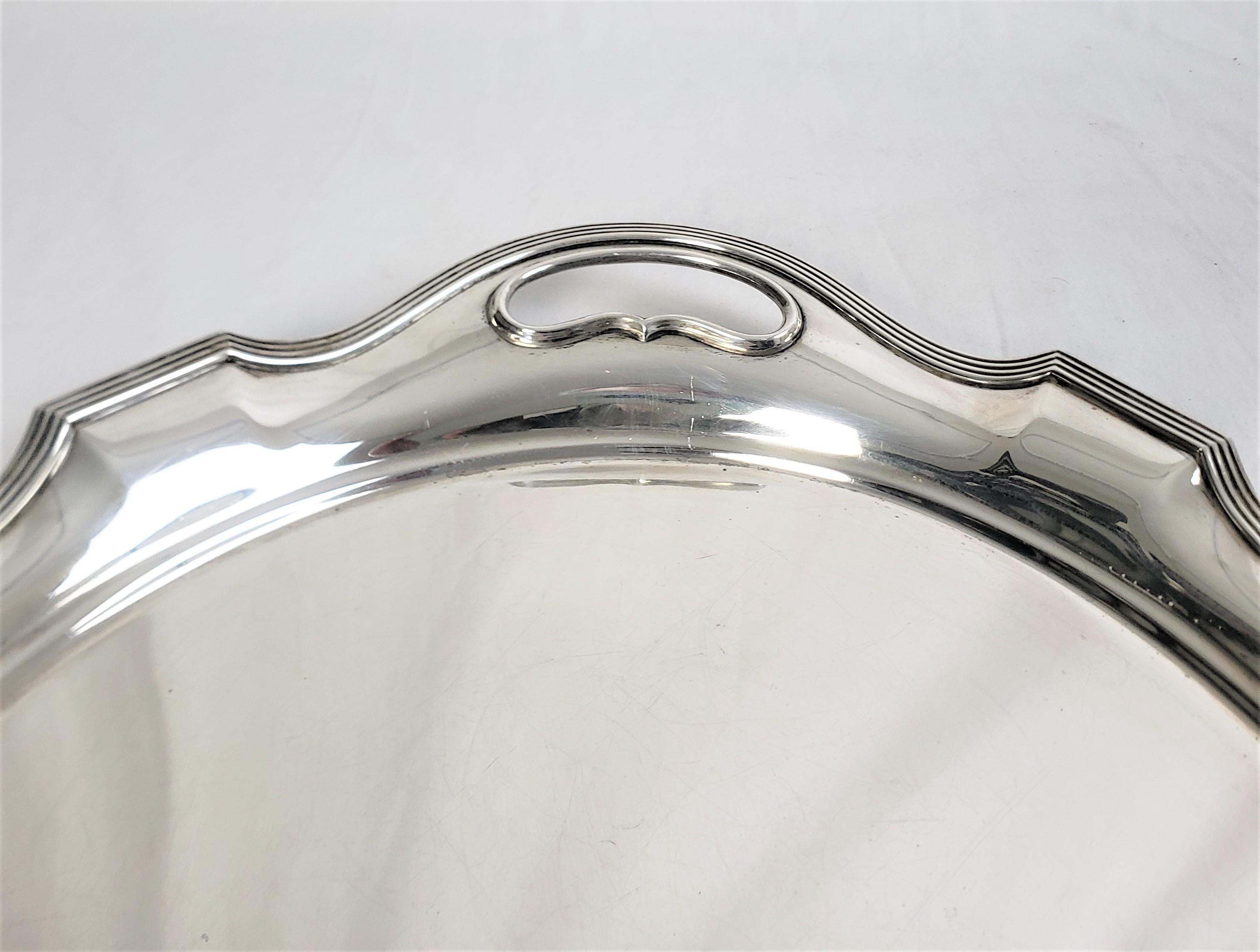 Antike Art Deco Gorham große ovale Sterling Silber servieren Tablett im Zustand „Gut“ im Angebot in Hamilton, Ontario