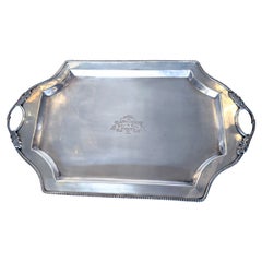 Plateau de service en argent Art Déco Grand Hotel de Paris 1921