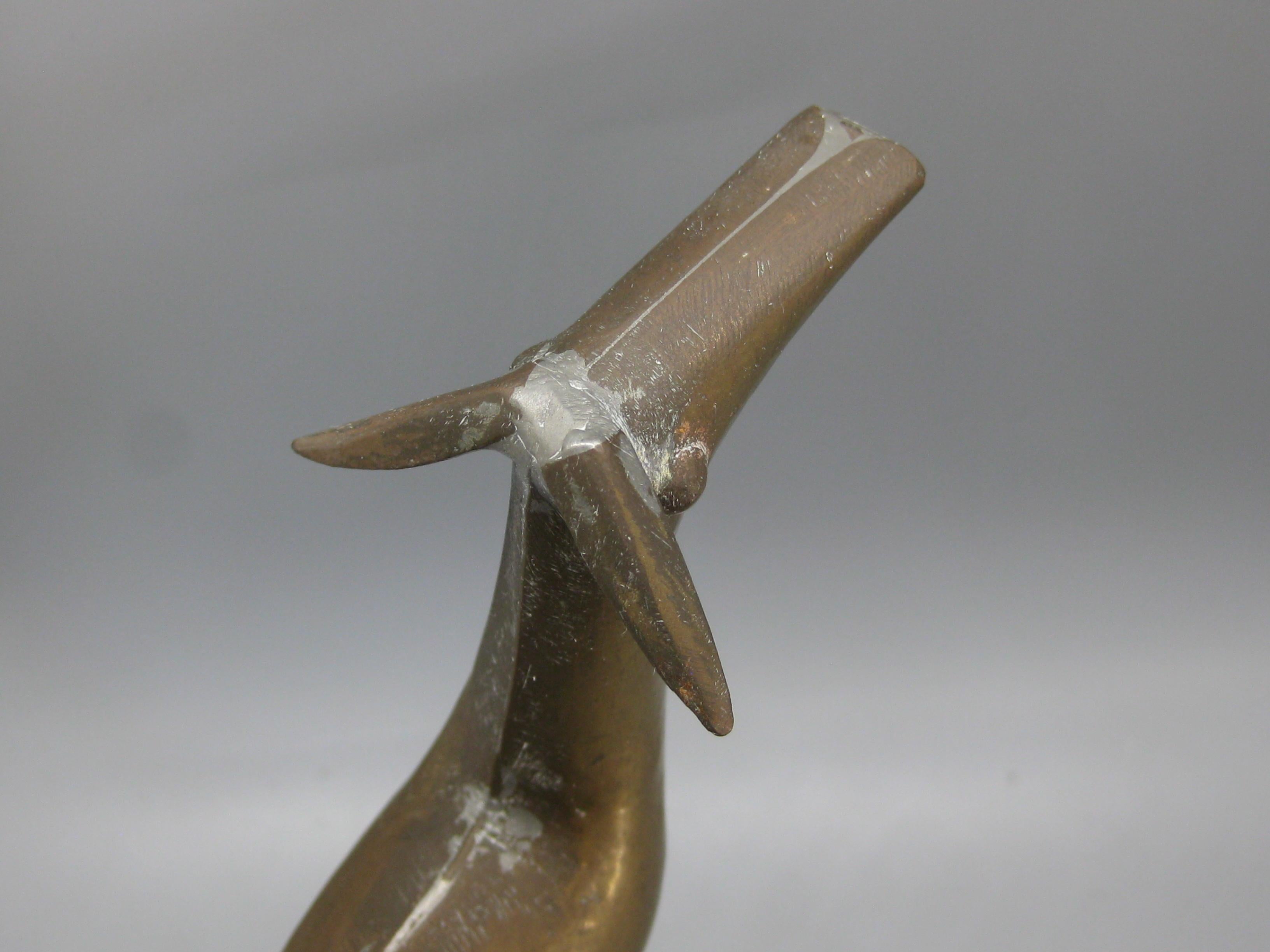 Antiquité Art Deco Greyhound Whippet Dog Figural Brass Figure Sculpture French ? en vente 13