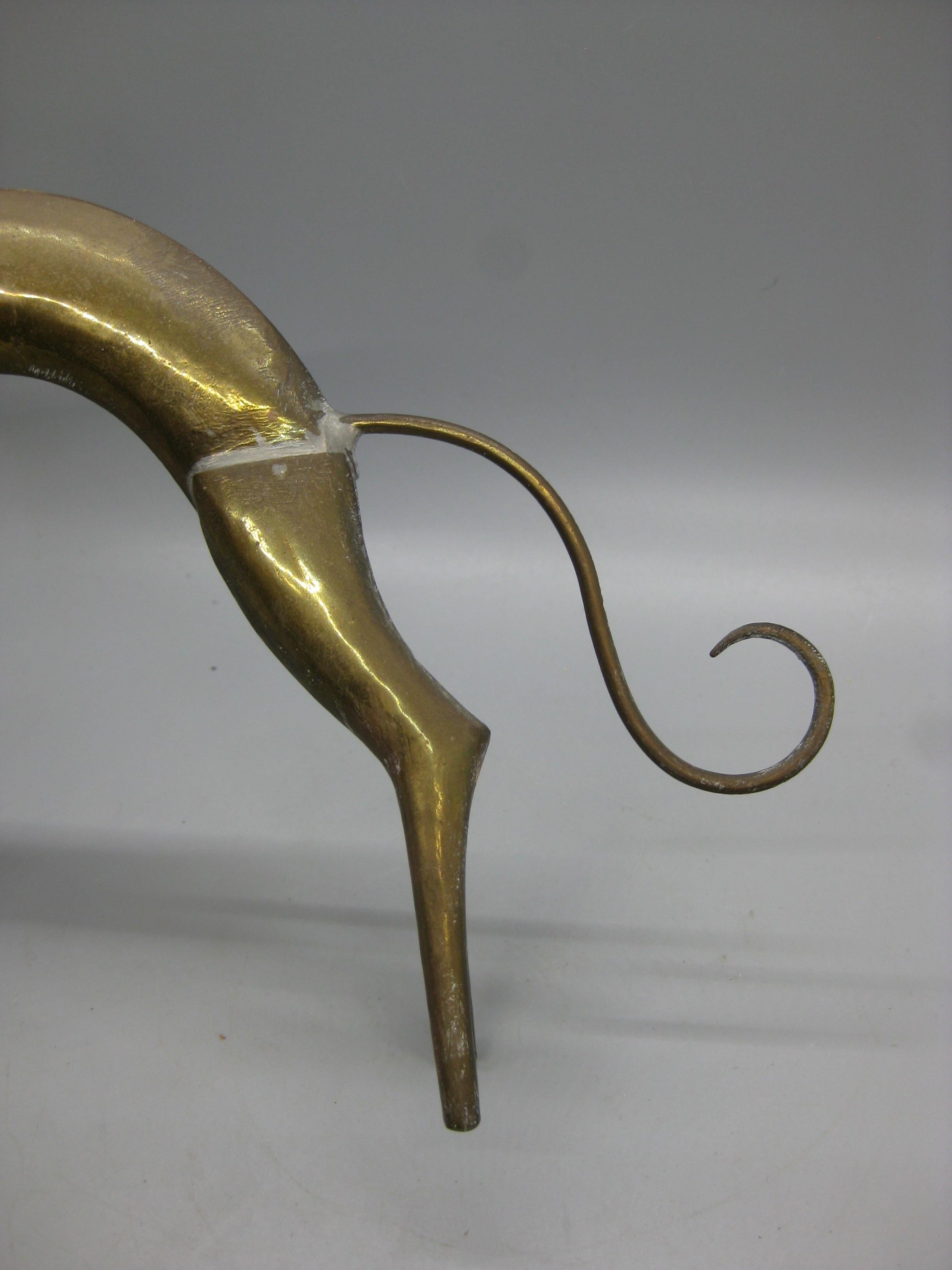 Antiquité Art Deco Greyhound Whippet Dog Figural Brass Figure Sculpture French ? en vente 2