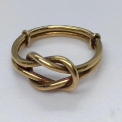 Gucci, bague nœud d'amour antique Art déco 18 carats des années 1930 3,2 grammes, taille 4,5